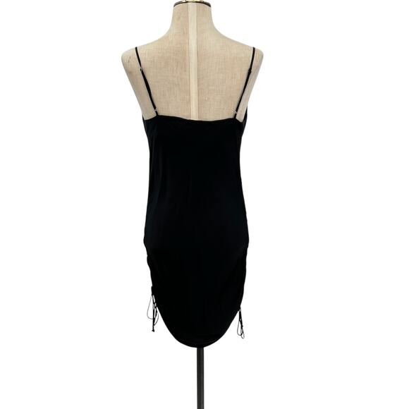 Aritzia‎ Wilfred Only Ruched Slip Dress Mini Sleeveless Black Size Small - Picture 7 of 12